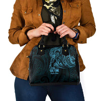 Blue Guam Latte Stone Tribal Tattoo Shoulder Handbag Hafa Adai Six 7 One LT9 - Polynesian Pride
