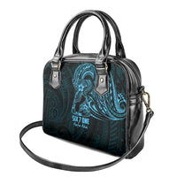 Blue Guam Latte Stone Tribal Tattoo Shoulder Handbag Hafa Adai Six 7 One LT9 - Polynesian Pride