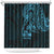 Blue Guam Latte Stone Tribal Tattoo Shower Curtain Hafa Adai Six 7 One