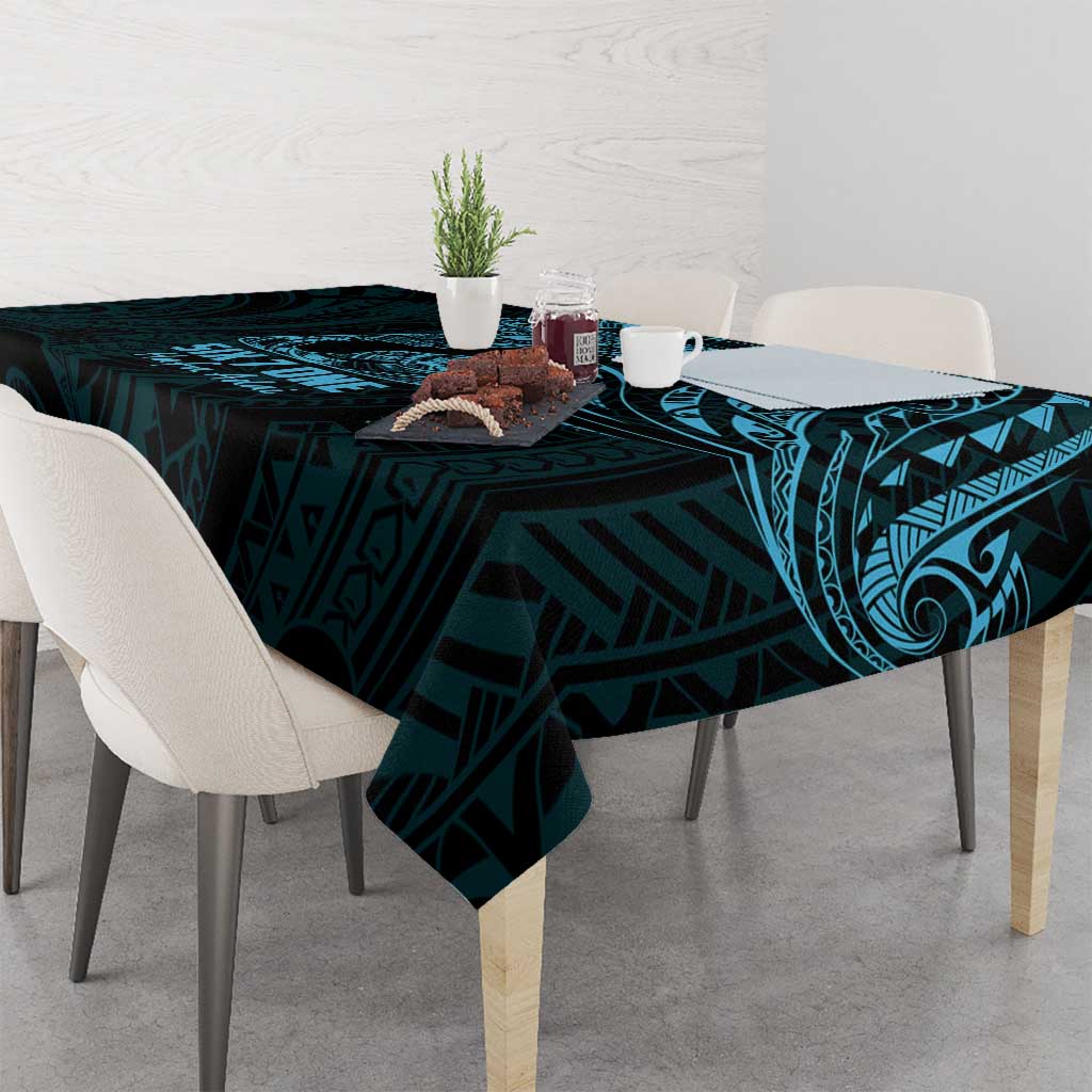 Blue Guam Latte Stone Tribal Tattoo Tablecloth Hafa Adai Six 7 One LT9 - Polynesian Pride