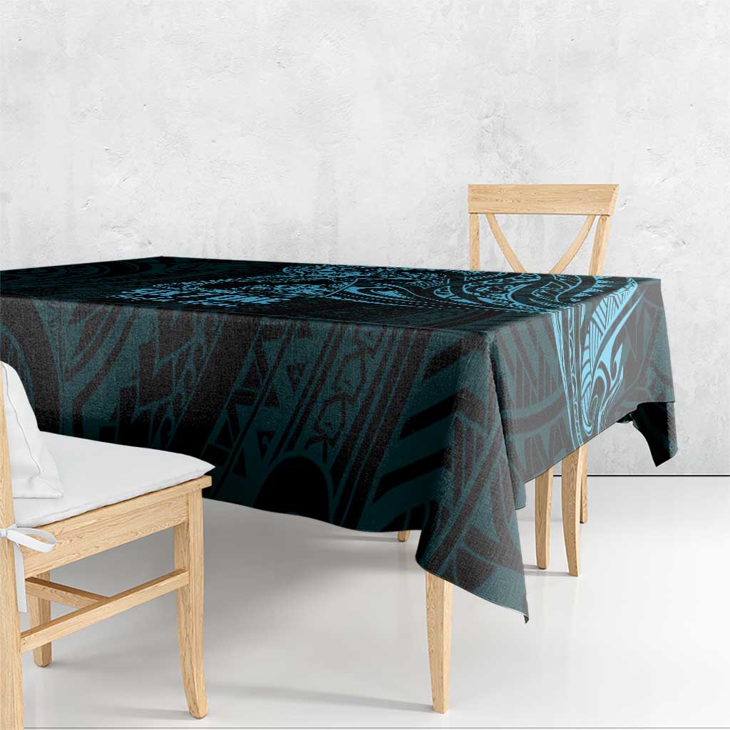 Blue Guam Latte Stone Tribal Tattoo Tablecloth Hafa Adai Six 7 One LT9 - Polynesian Pride