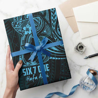 Blue Guam Latte Stone Tribal Tattoo Wrapping Paper Hafa Adai Six 7 One LT9 - Polynesian Pride