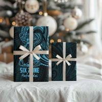 Blue Guam Latte Stone Tribal Tattoo Wrapping Paper Hafa Adai Six 7 One LT9 - Polynesian Pride