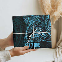 Blue Guam Latte Stone Tribal Tattoo Wrapping Paper Hafa Adai Six 7 One LT9 - Polynesian Pride
