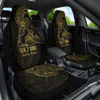 Gold Guam Latte Stone Tribal Tattoo Car Seat Cover Hafa Adai Six 7 One LT9 One Size Gold - Polynesian Pride