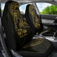 Gold Guam Latte Stone Tribal Tattoo Car Seat Cover Hafa Adai Six 7 One LT9 - Polynesian Pride