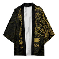 Gold Guam Latte Stone Tribal Tattoo Kimono Hafa Adai Six 7 One LT9 Unisex Gold - Polynesian Pride