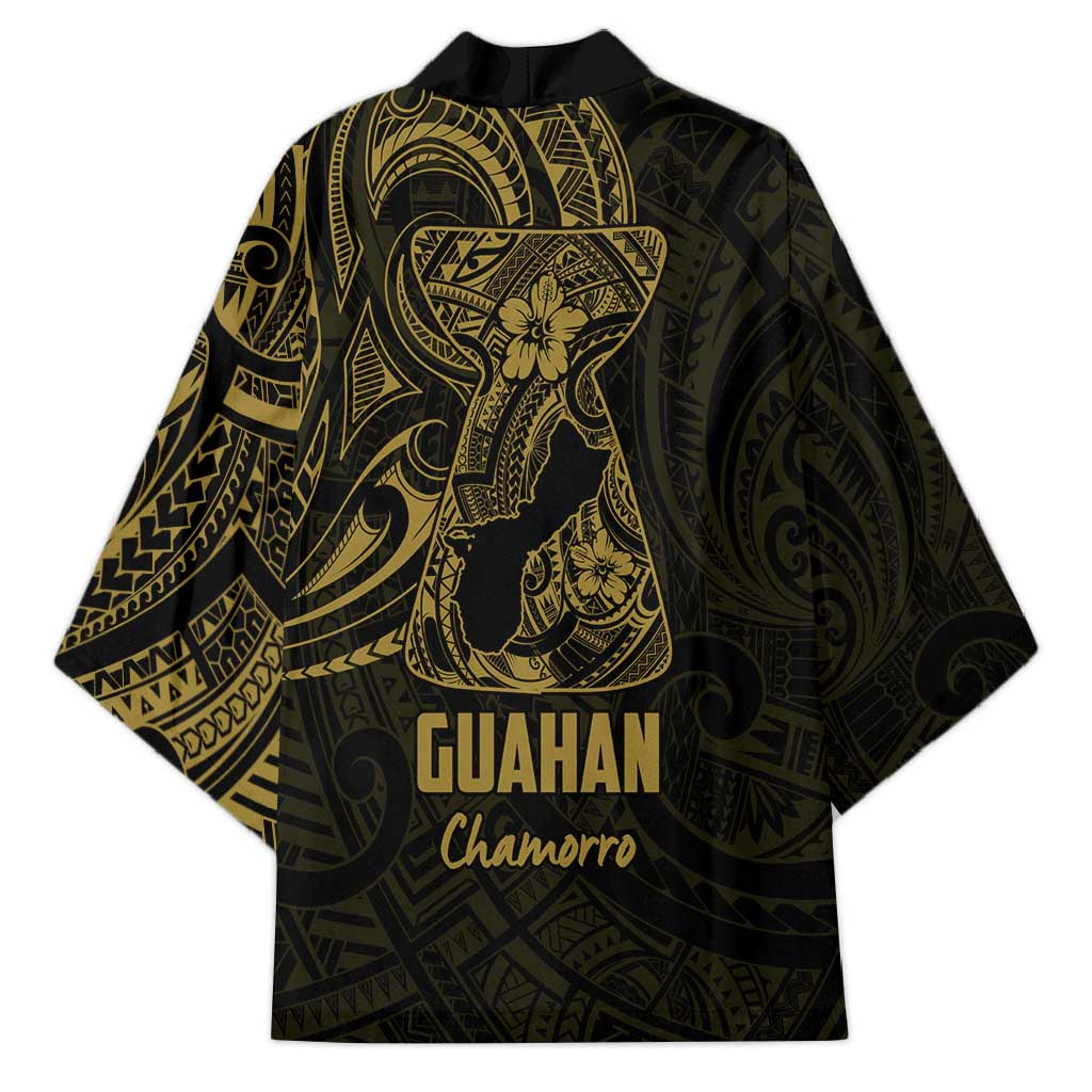 Gold Guam Latte Stone Tribal Tattoo Kimono Hafa Adai Six 7 One LT9 - Polynesian Pride