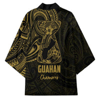 Gold Guam Latte Stone Tribal Tattoo Kimono Hafa Adai Six 7 One LT9 - Polynesian Pride