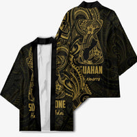 Gold Guam Latte Stone Tribal Tattoo Kimono Hafa Adai Six 7 One LT9 - Polynesian Pride