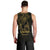 Gold Guam Latte Stone Tribal Tattoo Men Tank Top Hafa Adai Six 7 One