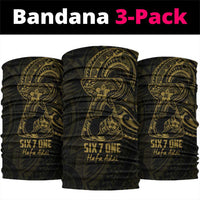 Gold Guam Latte Stone Tribal Tattoo Neck Gaiter Hafa Adai Six 7 One LT9 package One Size: 25*50cm Gold - Polynesian Pride