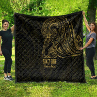 Gold Guam Latte Stone Tribal Tattoo Quilt Hafa Adai Six 7 One LT9 - Polynesian Pride