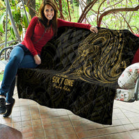 Gold Guam Latte Stone Tribal Tattoo Quilt Hafa Adai Six 7 One LT9 - Polynesian Pride