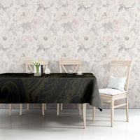 Gold Guam Latte Stone Tribal Tattoo Tablecloth Hafa Adai Six 7 One LT9 - Polynesian Pride