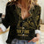 Gold Guam Latte Stone Tribal Tattoo Women Casual Shirt Hafa Adai Six 7 One