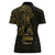 Gold Guam Latte Stone Tribal Tattoo Women Polo Shirt Hafa Adai Six 7 One