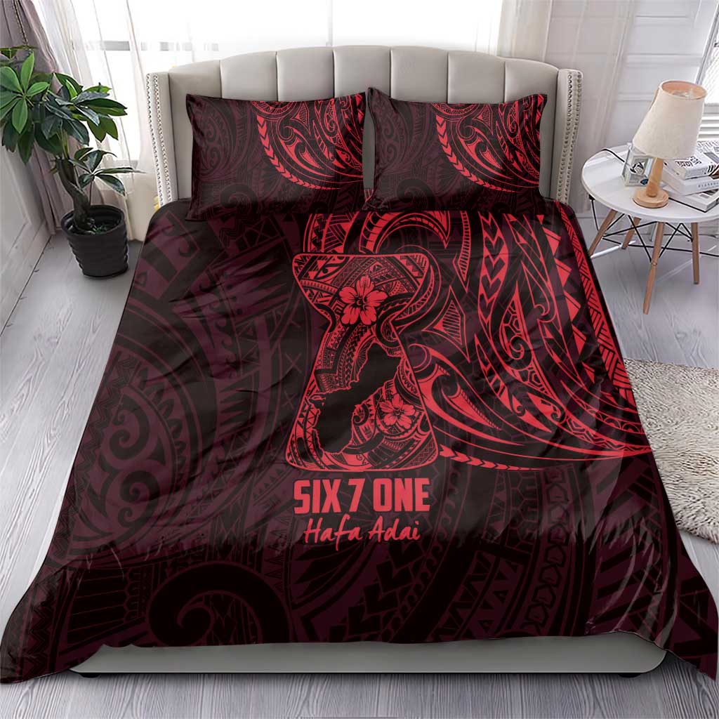Oxblood Guam Latte Stone Tribal Tattoo Bedding Set Hafa Adai Six 7 One LT9 - Polynesian Pride