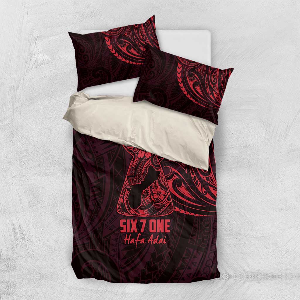 Oxblood Guam Latte Stone Tribal Tattoo Bedding Set Hafa Adai Six 7 One LT9 US Twin 172cm x 218cm Oxblood - Polynesian Pride