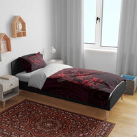 Oxblood Guam Latte Stone Tribal Tattoo Bedding Set Hafa Adai Six 7 One LT9 - Polynesian Pride