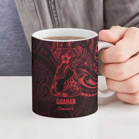 Oxblood Guam Latte Stone Tribal Tattoo Ceramic Mug Hafa Adai Six 7 One LT9 - Polynesian Pride