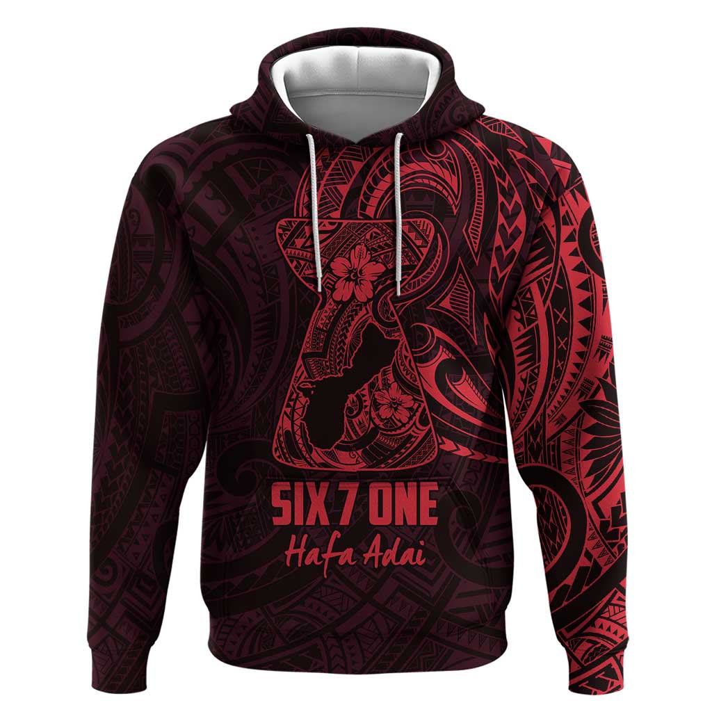 Oxblood Guam Latte Stone Tribal Tattoo Hoodie Hafa Adai Six 7 One LT9 Pullover Hoodie Oxblood - Polynesian Pride