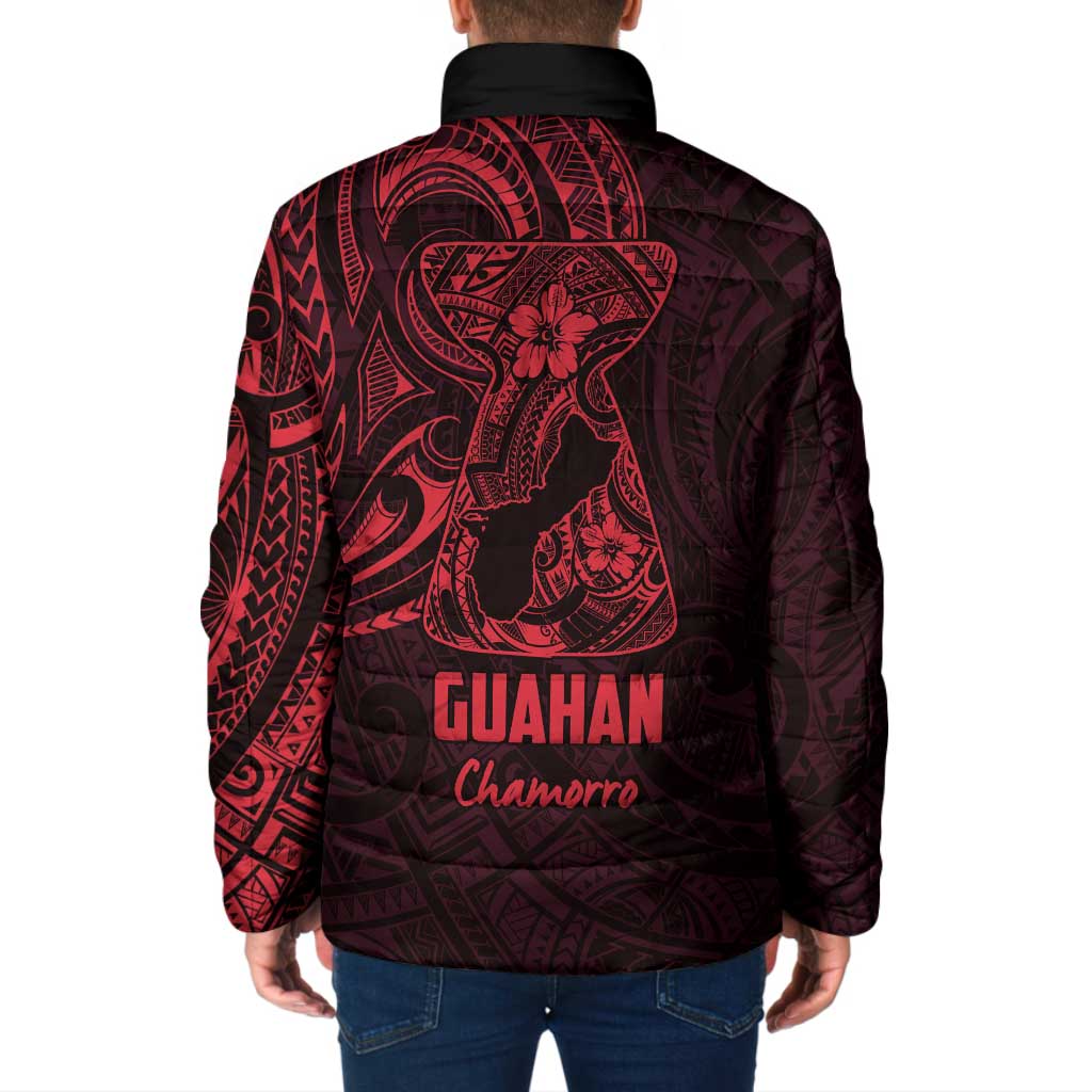 Oxblood Guam Latte Stone Tribal Tattoo Padded Jacket Hafa Adai Six 7 One LT9 - Polynesian Pride