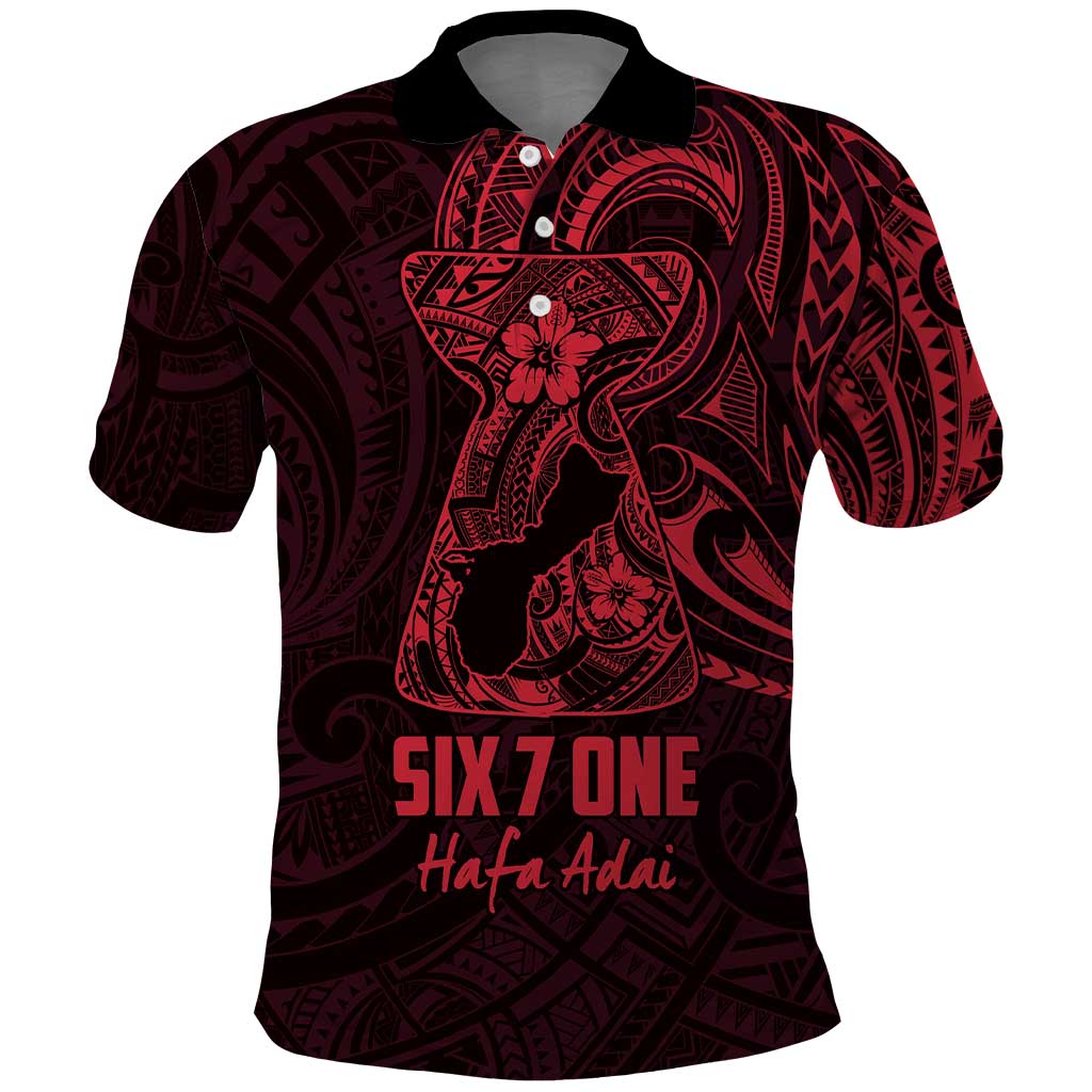 Oxblood Guam Latte Stone Tribal Tattoo Polo Shirt Hafa Adai Six 7 One LT9 Oxblood - Polynesian Pride