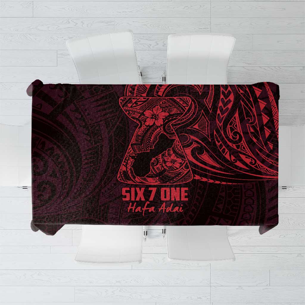 Oxblood Guam Latte Stone Tribal Tattoo Tablecloth Hafa Adai Six 7 One