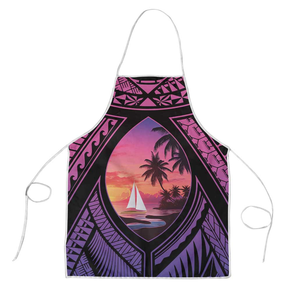 Guam Chamorro Artsy Apron Guahan Sunset Beach LT9 Sunset - Polynesian Pride