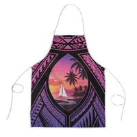 Guam Chamorro Artsy Apron Guahan Sunset Beach LT9 Sunset - Polynesian Pride