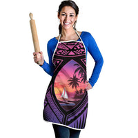 Guam Chamorro Artsy Apron Guahan Sunset Beach LT9 - Polynesian Pride