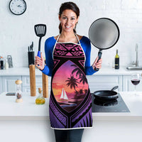 Guam Chamorro Artsy Apron Guahan Sunset Beach LT9 - Polynesian Pride