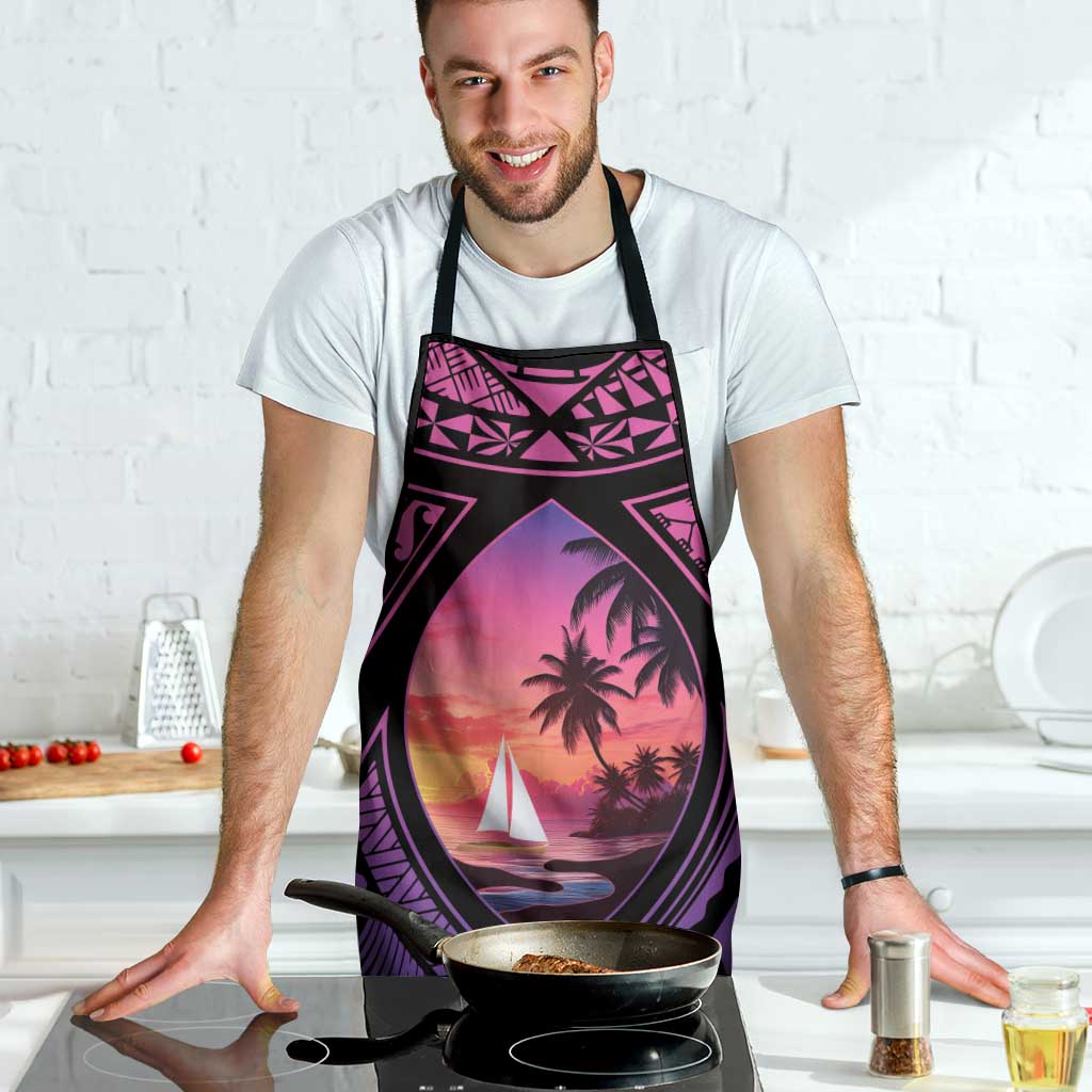 Guam Chamorro Artsy Apron Guahan Sunset Beach LT9 - Polynesian Pride