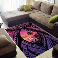 Guam Chamorro Artsy Area Rug Guahan Sunset Beach LT9 - Polynesian Pride