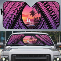 Guam Chamorro Artsy Auto Sun Shade Guahan Sunset Beach LT9 Sunset - Polynesian Pride