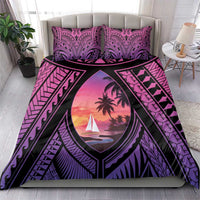Guam Chamorro Artsy Bedding Set Guahan Sunset Beach LT9 - Polynesian Pride