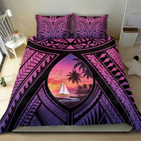 Guam Chamorro Artsy Bedding Set Guahan Sunset Beach LT9 - Polynesian Pride