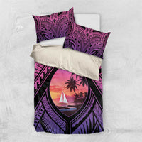 Guam Chamorro Artsy Bedding Set Guahan Sunset Beach LT9 US Twin 172cm x 218cm Sunset - Polynesian Pride