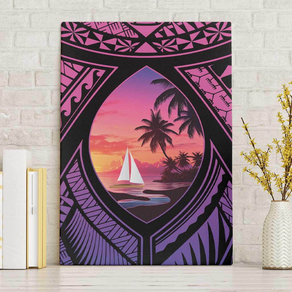 Guam Chamorro Artsy Canvas Wall Art Guahan Sunset Beach LT9 Without Frame Sunset - Polynesian Pride
