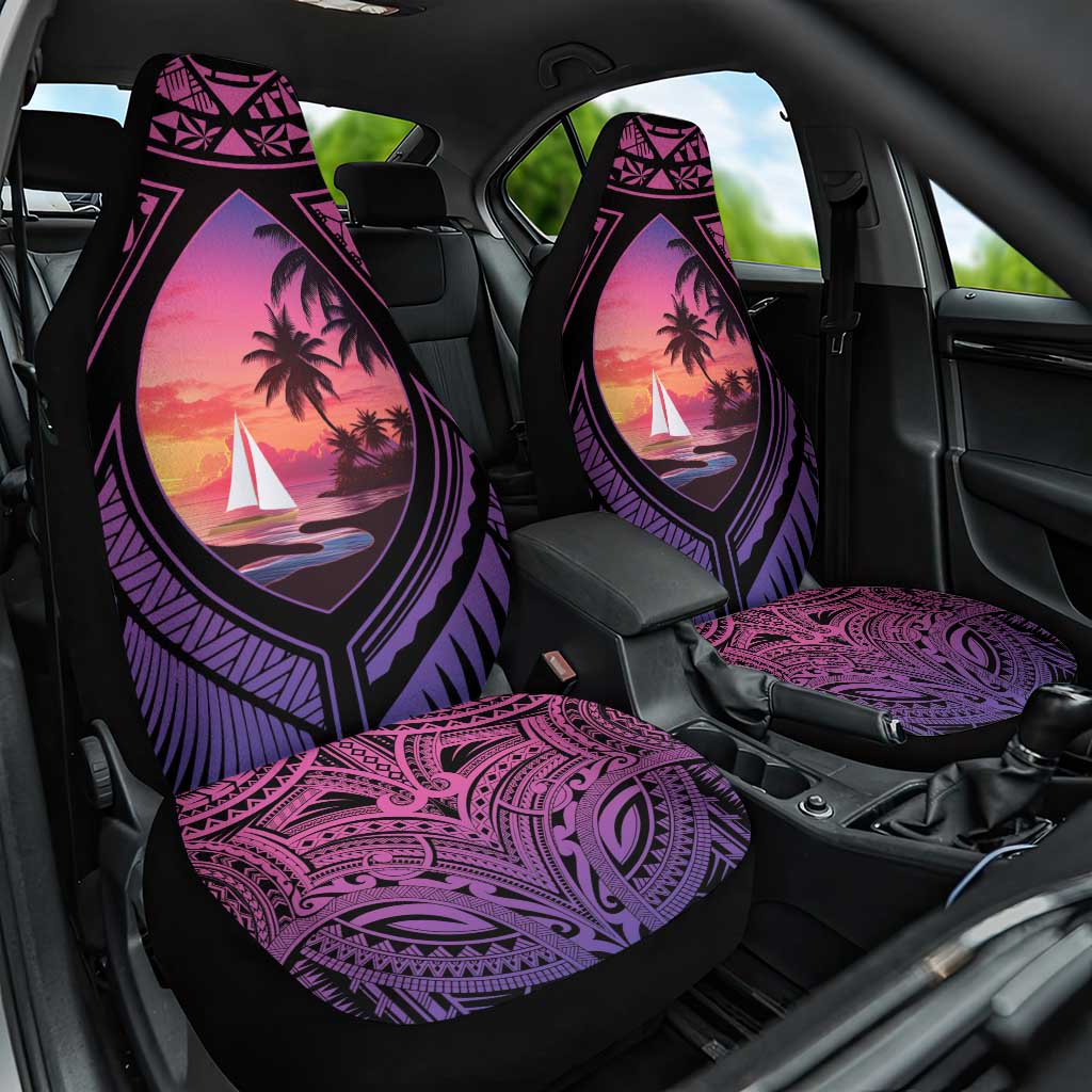 Guam Chamorro Artsy Car Seat Cover Guahan Sunset Beach LT9 One Size Sunset - Polynesian Pride