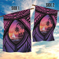 Guam Chamorro Artsy Garden Flag Guahan Sunset Beach LT9 - Polynesian Pride