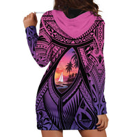 Guam Chamorro Artsy Hoodie Dress Guahan Sunset Beach LT9 - Polynesian Pride