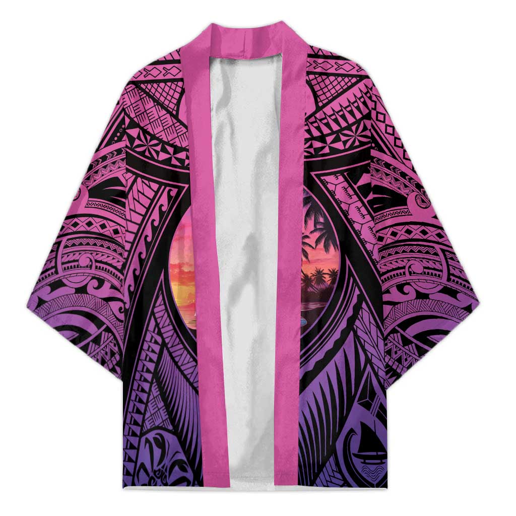 Guam Chamorro Artsy Kimono Guahan Sunset Beach LT9 Unisex Sunset - Polynesian Pride