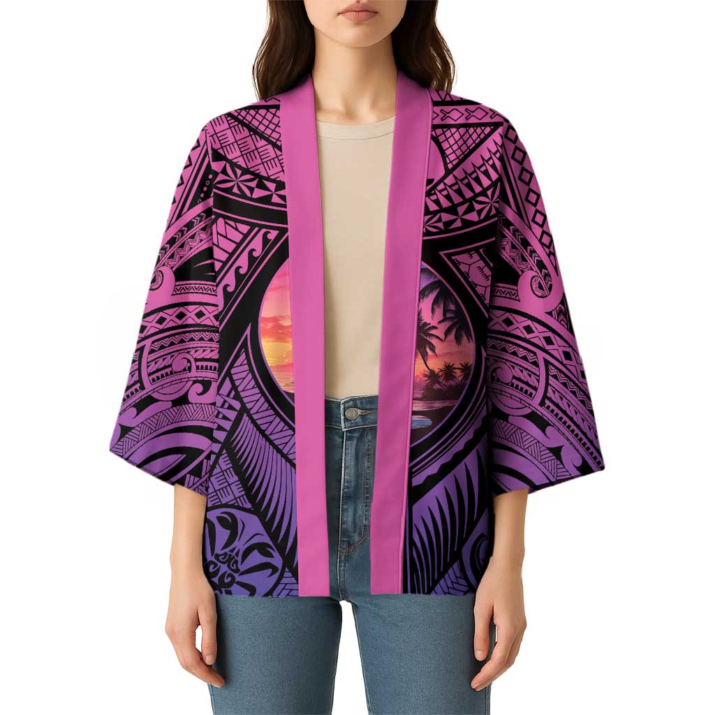 Guam Chamorro Artsy Kimono Guahan Sunset Beach LT9 - Polynesian Pride
