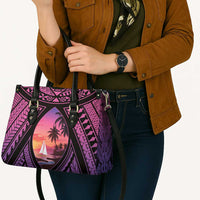 Guam Chamorro Artsy Leather Bag Guahan Sunset Beach LT9 - Polynesian Pride