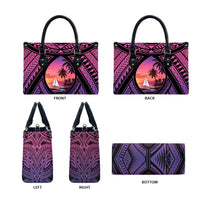 Guam Chamorro Artsy Leather Bag Guahan Sunset Beach LT9 - Polynesian Pride