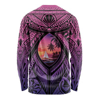 Guam Chamorro Artsy Long Sleeve Shirt Guahan Sunset Beach LT9 - Polynesian Pride