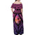 Guam Chamorro Artsy Off Shoulder Maxi Dress Guahan Sunset Beach