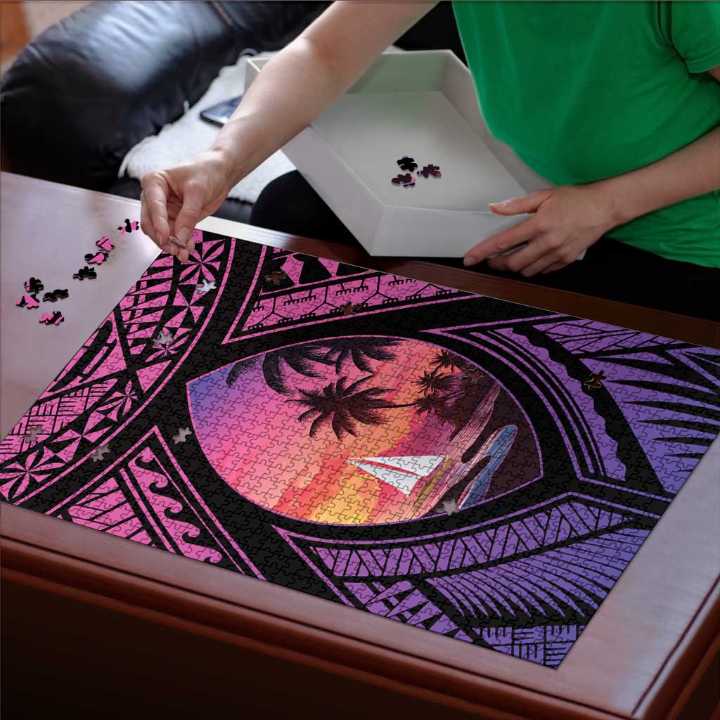 Guam Chamorro Artsy Puzzle Guahan Sunset Beach LT9 - Polynesian Pride